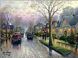 Thomas Kinkade Hometown Christmas painting